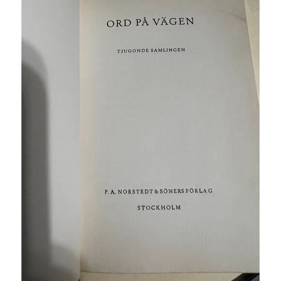Words on The Road 12th Edition 1960 Swedish Language Hardback Book - Picture 7 of 7